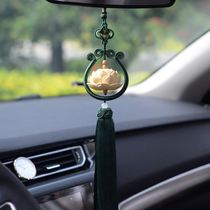 Car pendants interior pendants Chinese knot boxwood pendants high-end creative safety charms for men and womens cars