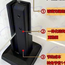 Stair guardrail 1 clip 2 tempered glass connection swimming pool glass clip handrail fixed clip aluminum alloy railing accessories