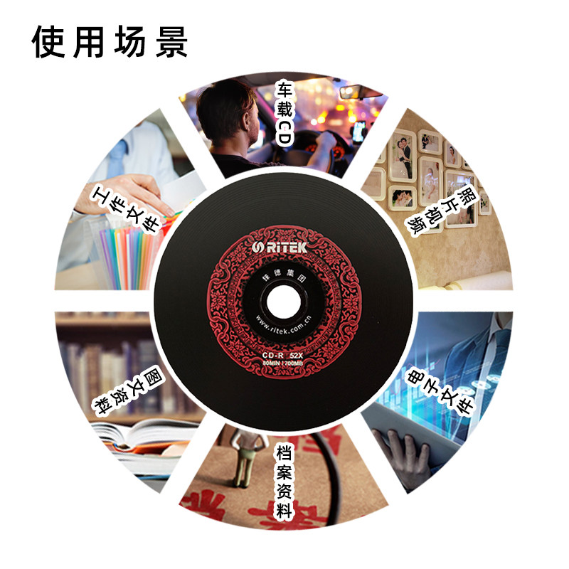 铼德RITEK黑胶中国红CD-R,音乐发烧友的必备良品🔥-刻录盘-淘宝好物网