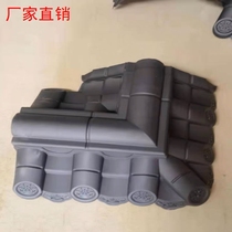 Resin tile roof tile decoration Shandong green tile rural door head roof Chinese-style ancient building integrated false door PVC sheet pie