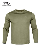 Tiger Camp One-Guide Wet Long Sleeve T-Shirt Wolf Brown Round Neck Tactical Quick-Drying Physical Fitness Wear for Men and Women Running Fitness Wear