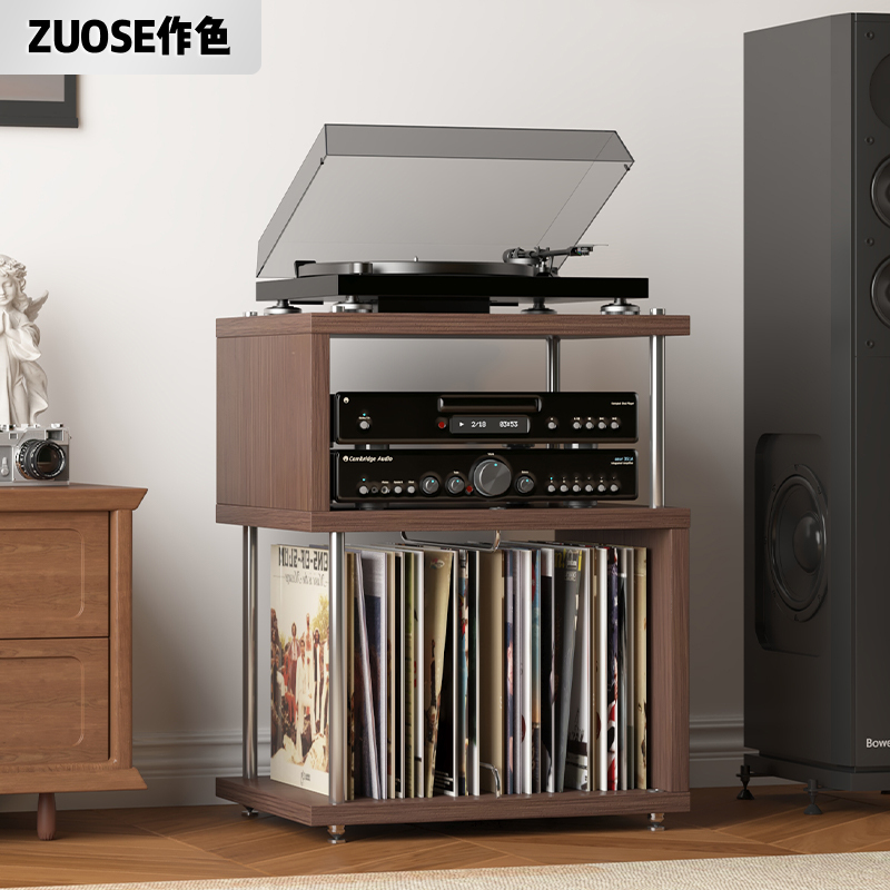 Solid Wood Vinyl Display Rack Amplifier Rack Record Storage Rack Cd Rack Album Placement Rack Record Player Cabinet Disc Stand
