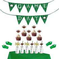 American Football Party Flag Game Day Football Latte Cake Sports Party Sticker Decoration