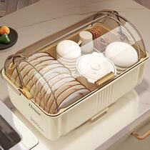 Bowl and chopsticks storage box for dishware storage rack kitchen household multi-functional drain rack with lid cupboard storage new style