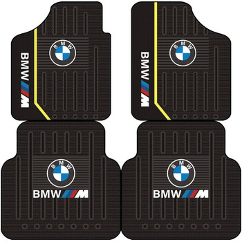 Bmw Car Universal Floor Mats, Non-Slip Car Mats, Wear-Resistant and Dirt-Resistant Foot Mats, Washable, Quick-Drying, Durable Soft Mats