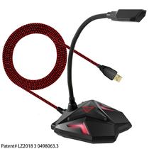 usb computer gaming microphone gooseneck condenser microphone luminous microphone with switch customization