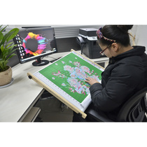 Cross embroidered shelf fixer Easy flex embroidered frame solid wood adjustable large number handheld clip-type embroidered frame