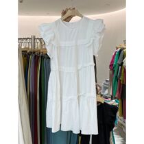 Dresses for women summer 2024 new Korean style fungus-edged white French niche retro mid-length cake skirt