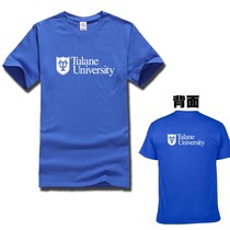 Tulane Tulane University short-sleeved mens and womens T-shirts school uniforms souvenirs fat half-sleeved cotton cultural shirts