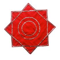 Two-person handkerchief dance octagonal scarf thickening grade examination skills adult vertical heart-cut steel ring Northeast Yangshu singer silk {