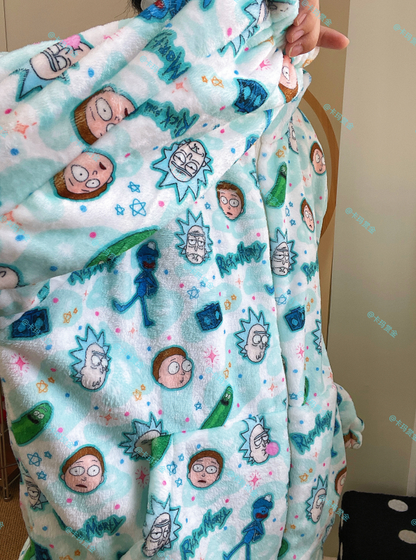 Rick and Morty Blue & Green Summer Wearable Loungewear Pajama Set Rick and Morty Blue & Green Summer Wearable Loungewear Pajama Set