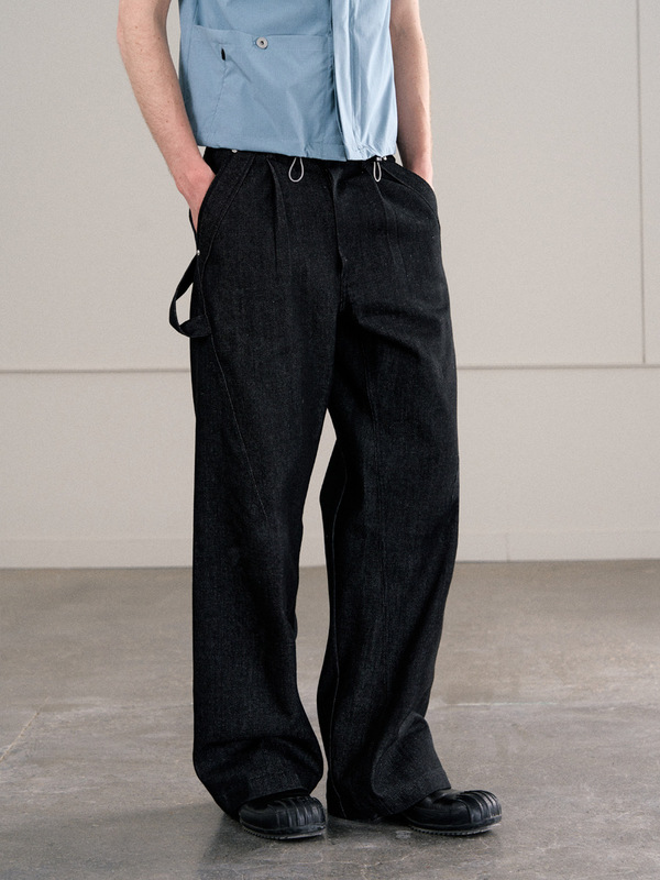 Conchoboe/Deck Pants/Summer Lightweight Three-Piece Cut Denim Pants with a Three-Dimensional Cut and Enzyme Wash