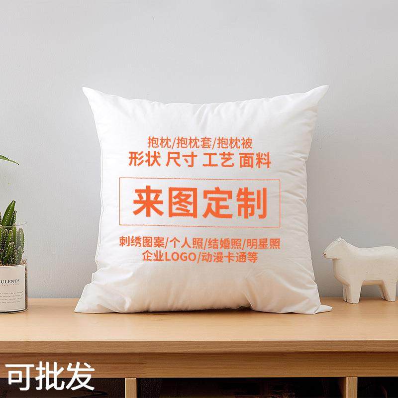 定制抱枕套高精密提花面料刺绣客厅靠垫抱枕芯轻奢腰靠沙发靠枕腰
