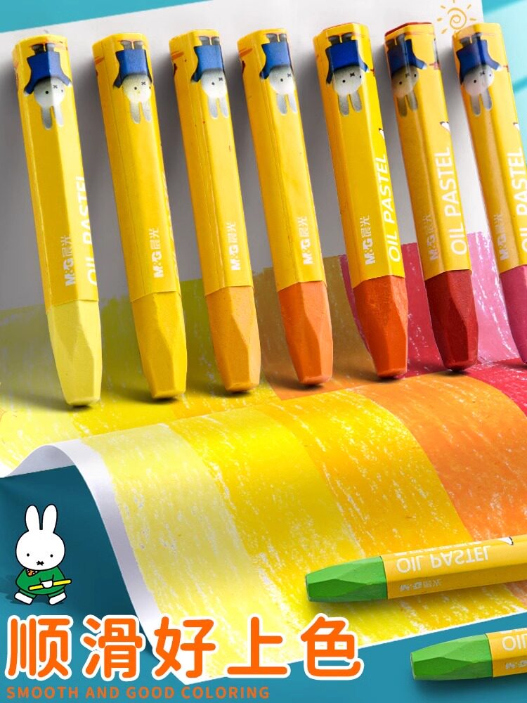 Morning Light Oil Pastels, Children's Safe Non-Toxic Crayons, Do Not Dirty Hands, Non-Sticky, Specially Designed for Kindergarten, 36-Color Boxed, Non-Toxic, Washable, for Babies and Elementary School Students, Colorful Drawing Sticks, Art Colored Pens