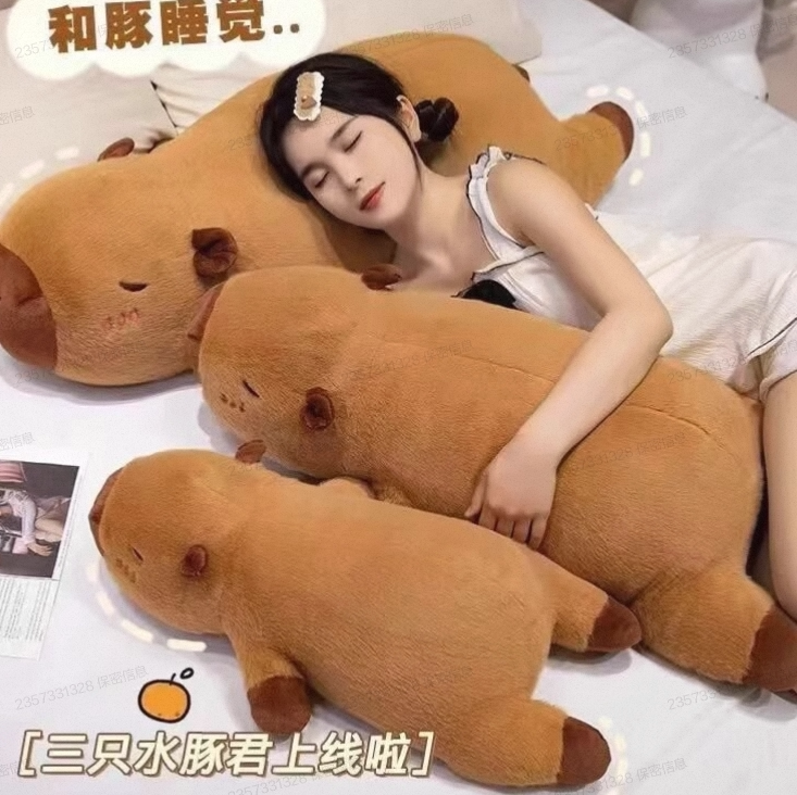 Capybara Pillow, Plush Toy for Girls to Sleep With, Capybara Leg-Hugging Doll, Birthday Gift Capybara Pillow, Plush Toy for Girls to Sleep With, Capybara Leg-Hugging Doll, Birthday Gift