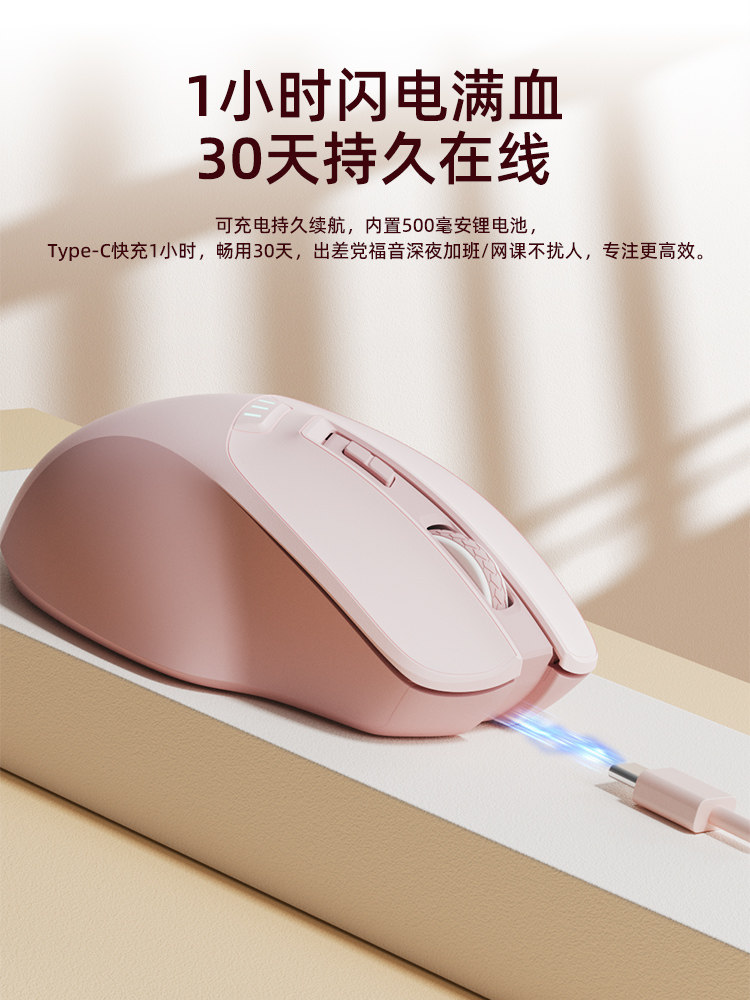 Ergonomic Mouse, Wireless, Bluetooth, Wired, High-Looking, Office-Friendly, Rechargeable, Silent Laptop