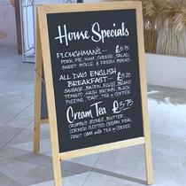 Wooden double-sided vertical blackboard billboard display sign door handwritten small blackboard publicity board outdoor floor standing