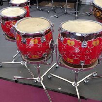 Pai drums five-tone platoon drums professional Jiangsu platoon drums timpani drums flowerpot drums 5-note platoon drums national musical instruments