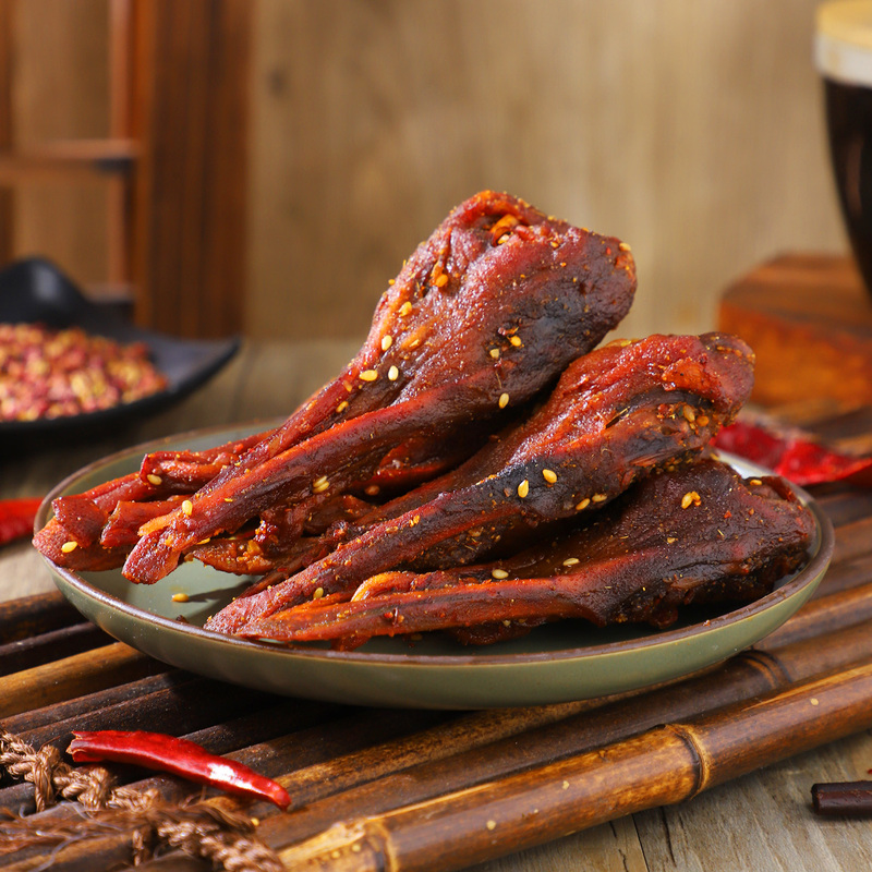 Imperial Spicy Marinated Duck Chin and Duck Head Flavor Pack - Freshly Sealed Boxed Jiangxi Specialty Imperial Spicy Marinated Duck Chin and Duck Head Flavor Pack - Freshly Sealed Boxed Jiangxi Specialty