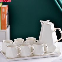 Water cup set for living room light luxury high-end and drop-resistant European style European style water set tea set set home complete set of living room water