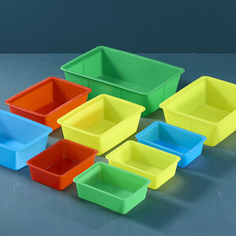 Colorless Mini Storage Box Plastic Rectangular Small Parts Seafood Frozen Packaging Plastic Box Material Basin