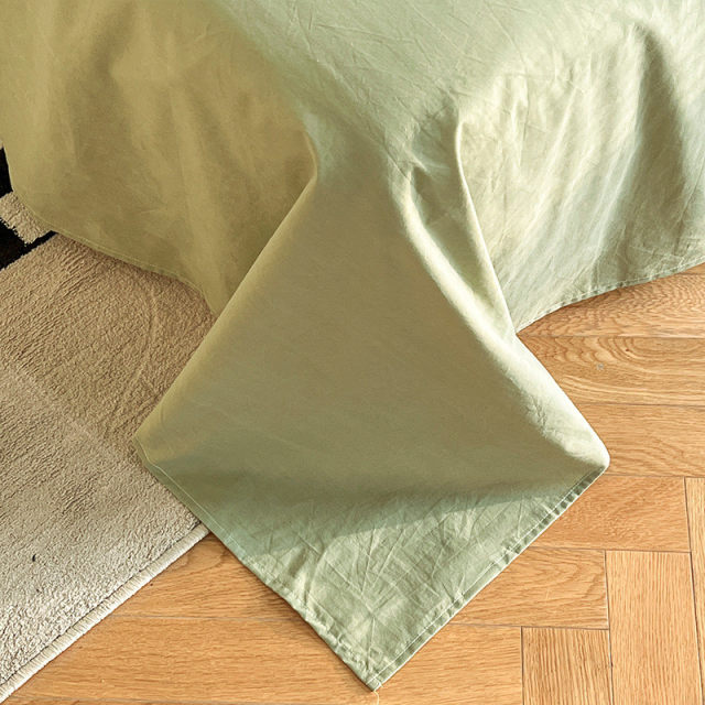 Washed cotton sheets single piece 100 pure cotton students single bed dormitory single bed three-piece set 1.5 meters men