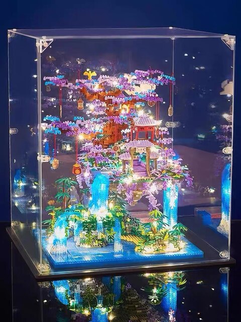 Fairy Pavilion Building Blocks 2026 New Model Peach Blossom Pond Architecture High-Difficulty Assembly Toy for Adults, Gift for Boys and Girls