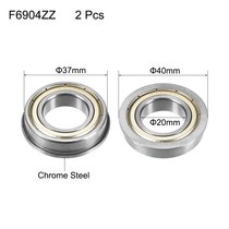 Sufa 2pcs F6904ZZ Flange tBall Bearing 20x37x9mm Double Metal