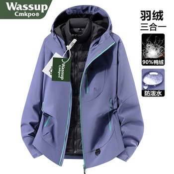 Wassup Cmkpo down Jacket Men's New Three-In-One down Jacket Inner Liner Windproof Waterproof Warm Jacket