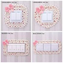 Switch cover switch cloth stickers lace switch protective cover switch board decorative plug-in board cover switch sticker