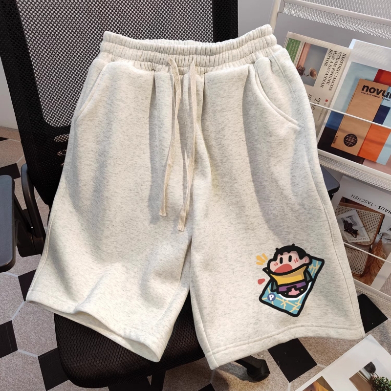 Extra Large Size 150kg Japanese Cartoon Crayon Shin-Chan Pure Cotton Sports Shorts for Men and Women, Summer Loose-Fitting Mid-Length Shorts 2