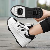 Boys heelys shoes double-wheel adult removable hidden roller skates boys and girls student heelys shoes manufacturer