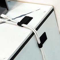 Adhesive Velcro cable organizer headphone data cable fixed sticker self-adhesive Velcro cable tie nylon Velcro strap customization