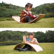 School-age toy balance board hand and foot training balance board childrens birthday gift training board wooden seesaw felt