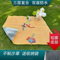 Picnic mat outdoor supplies thickened color film camping lawn mat double-sided waterproof and moisture-proof foldable portable spring outing in stock