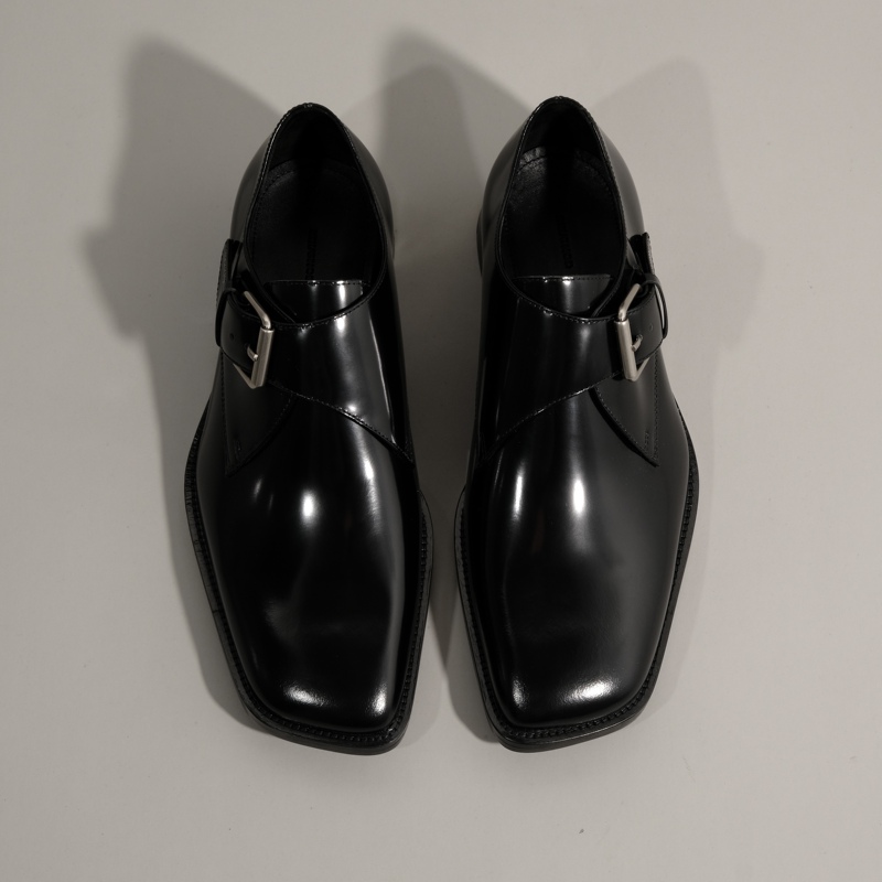 【Eix Gnod】Square-Toe Monk Shoes, Genuine Leather, Height-Increasing, Business Formal, High-End Men's Casual Handmade Cowhide Shoes 【Eix Gnod】Square-Toe Monk Shoes, Genuine Leather, Height-Increasing, Business Formal, High-End Men's Casual Handmade Cowhide Shoes