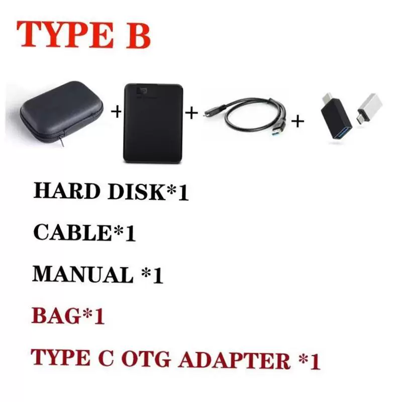 Элементы 5TB переносной внешний жесткий диск USB3.0 HDD 1