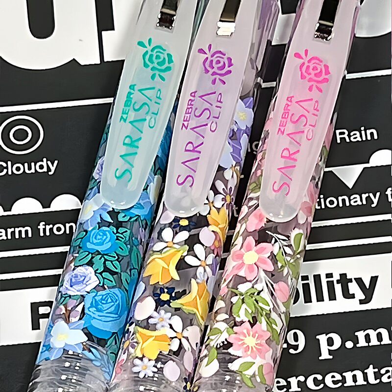 【Big Sale】Japanese Zebra French Florist Limited Edition Collaboration Retractable Gel Pen for Students Exam Use