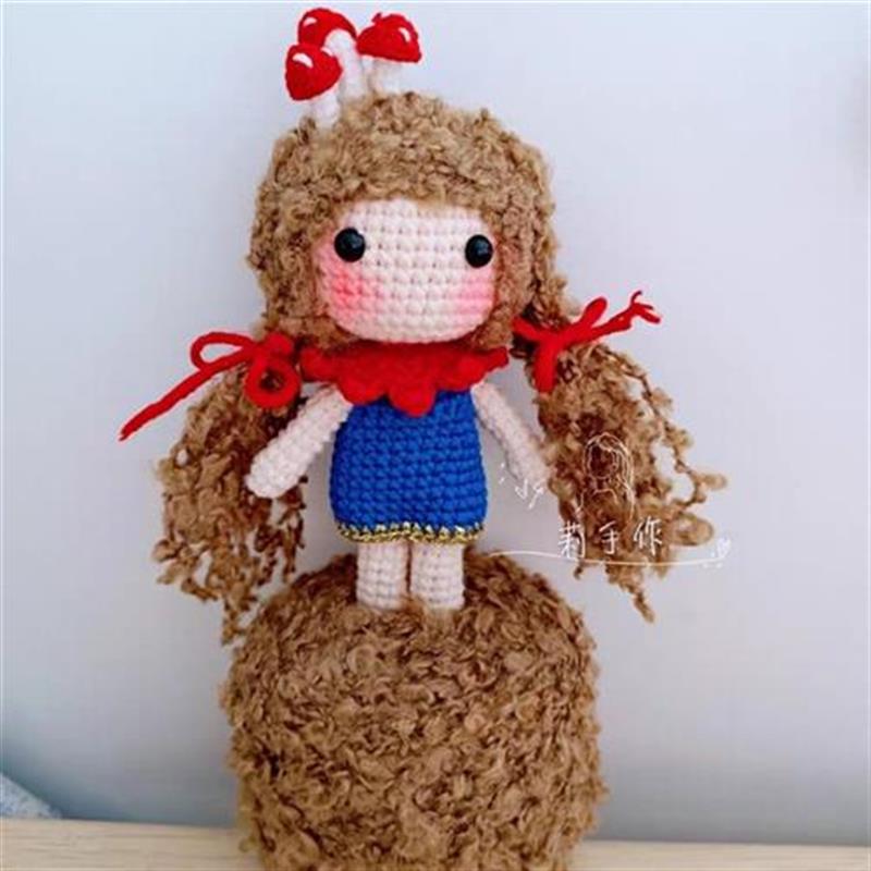 Crochet Doll Head Yarn, Loop Yarn, Hand-Knitted Yarn, Plush Yarn, Doll Hair Yarn, Special X Wool Fluffy Ears Crochet Doll Head Yarn, Loop Yarn, Hand-Knitted Yarn, Plush Yarn, Doll Hair Yarn, Special X Wool Fluffy Ears
