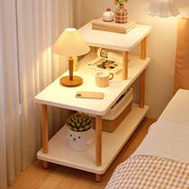 Bedside table narrow side home simple small storage rack living room small coffee table next to the sofa several bedroom bedside cabinets