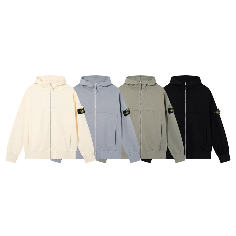 Stoneisdrey Stone Island Is Suitable for the New 25Fw Zippered Hooded Casual Fleece Hoodie Jacket 6100020 Stoneisdrey Stone Island Is Suitable for the New 25Fw Zippered Hooded Casual Fleece Hoodie Jacket 6100020