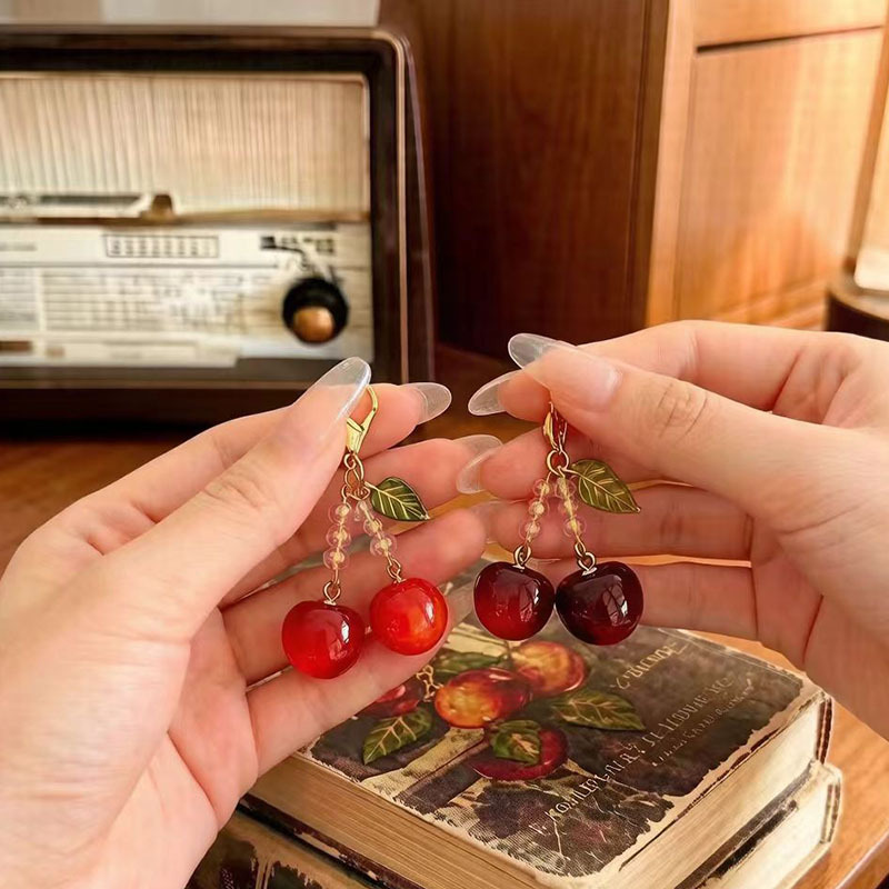 Sweet Cherry Keychain Zipper Puller for Women's Bags, Phone Chain, Planner Decoration, and Accessories Sweet Cherry Keychain Zipper Puller for Women's Bags, Phone Chain, Planner Decoration, and Accessories