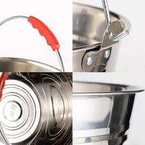 304 stainless steel thickened fire bucket 201 fire shovel sand shovel household fire fighting equipment fire extinguishing semi-circular yellow sand bucket