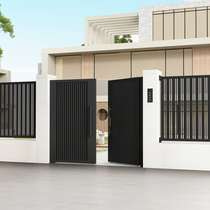Aluminum alloy courtyard gate gate custom villa courtyard wall fence wrought iron gate outdoor villa garden gate modern fence