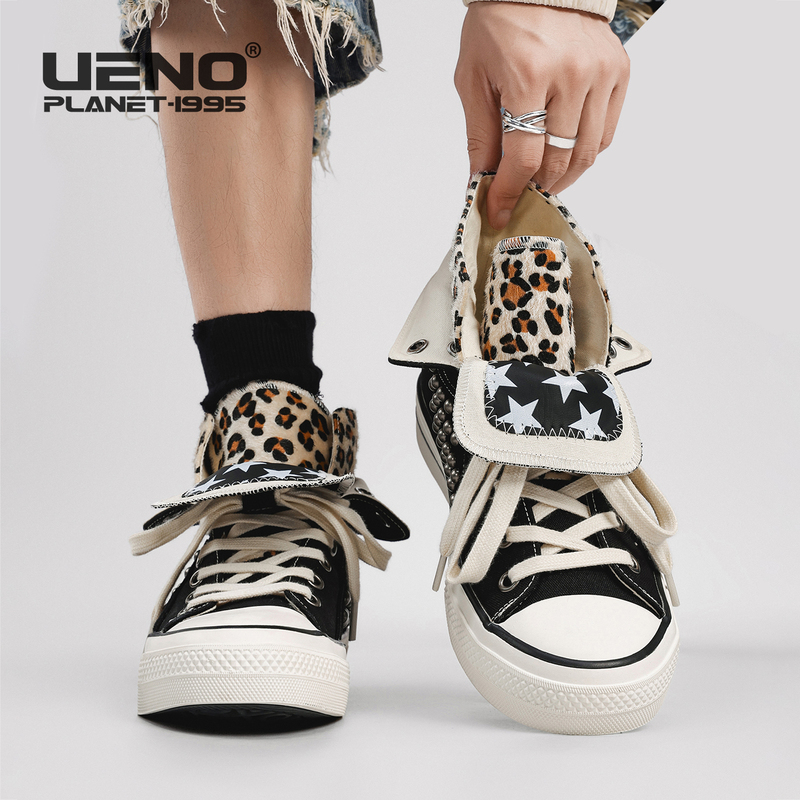 Retro Double-Layer Leopard Print Canvas Shoes for Men, Outdoor Comfortable Casual Sneakers for Couples, Height-Increasing Wear-Resistant Non-Slip Sports Shoes for Women Retro Double-Layer Leopard Print Canvas Shoes for Men, Outdoor Comfortable Casual Sneakers for Couples, Height-Increasing Wear-Resistant Non-Slip Sports Shoes for Women