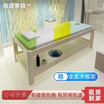 Solid wood physiotherapy bed wooden diagnosis and treatment bed pediatric massage bed childrens massage bed kindergarten physical examination pediatric bed direct sales