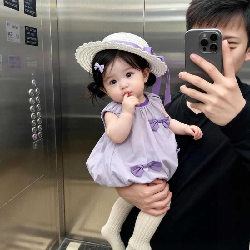 French Badnut Girls' Sweet and Cute Bow-Knot Romper 2026 New Summer Baby Girl Tank Top Dress