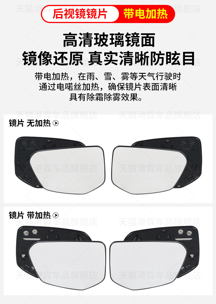 Suitable for Honda Lingpai Rearview Mirror Housing 18-21 Models, Reversing Mirror Frame, Rear Cover, Bottom Shell, Turn Signal Strip