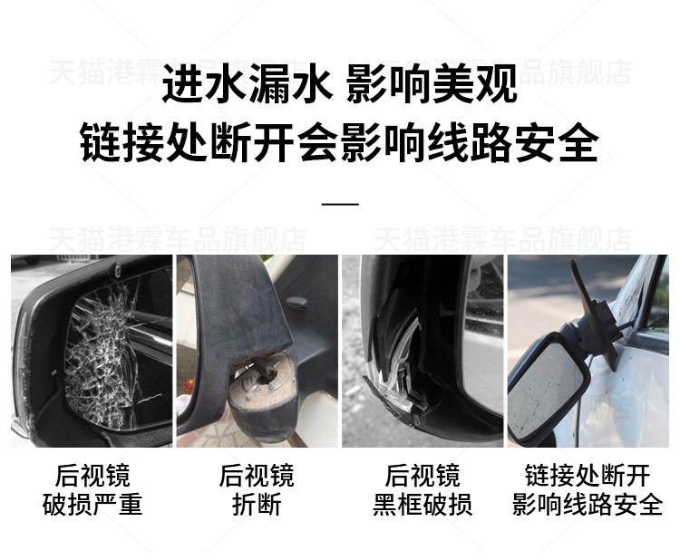 Suitable for 13-18 Models of Toyota Rav4 Rearview Mirror Assembly, Rav4 Reversing Mirror, Left and Right Side Mirrors with Paint
