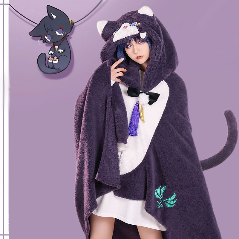 Wanderer Nap Cloak Flannel Cape Shawl Cosplay Anime Game Peripheral Zhongli Air Conditioning Blanket Wanderer Nap Cloak Flannel Cape Shawl Cosplay Anime Game Peripheral Zhongli Air Conditioning Blanket